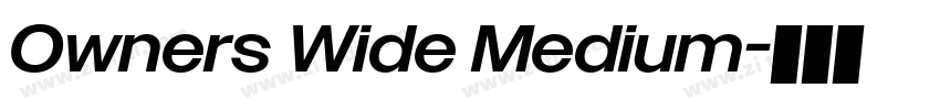 Owners Wide Medium字体转换